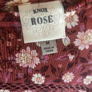Knox Rose Burgundy Floral Blouse